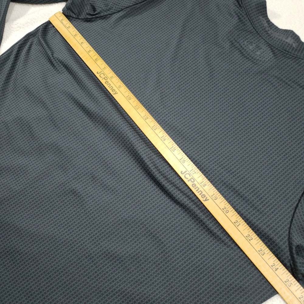 Under Armour ColdGear Baselayer Men 3XL Gray Grid Mock Neck Fitted Shirt Gym - Picture 5 of 8